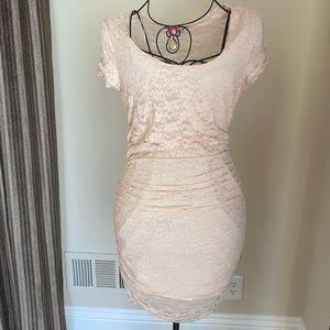 Peach Lace Forever 21 Mini Dress